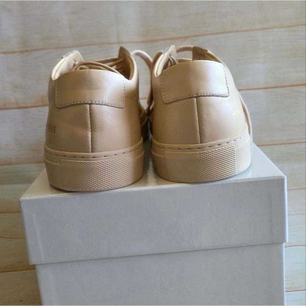 Common Projects Achilles Low Sneakers Nude Size 40 Made In Italy Unisex